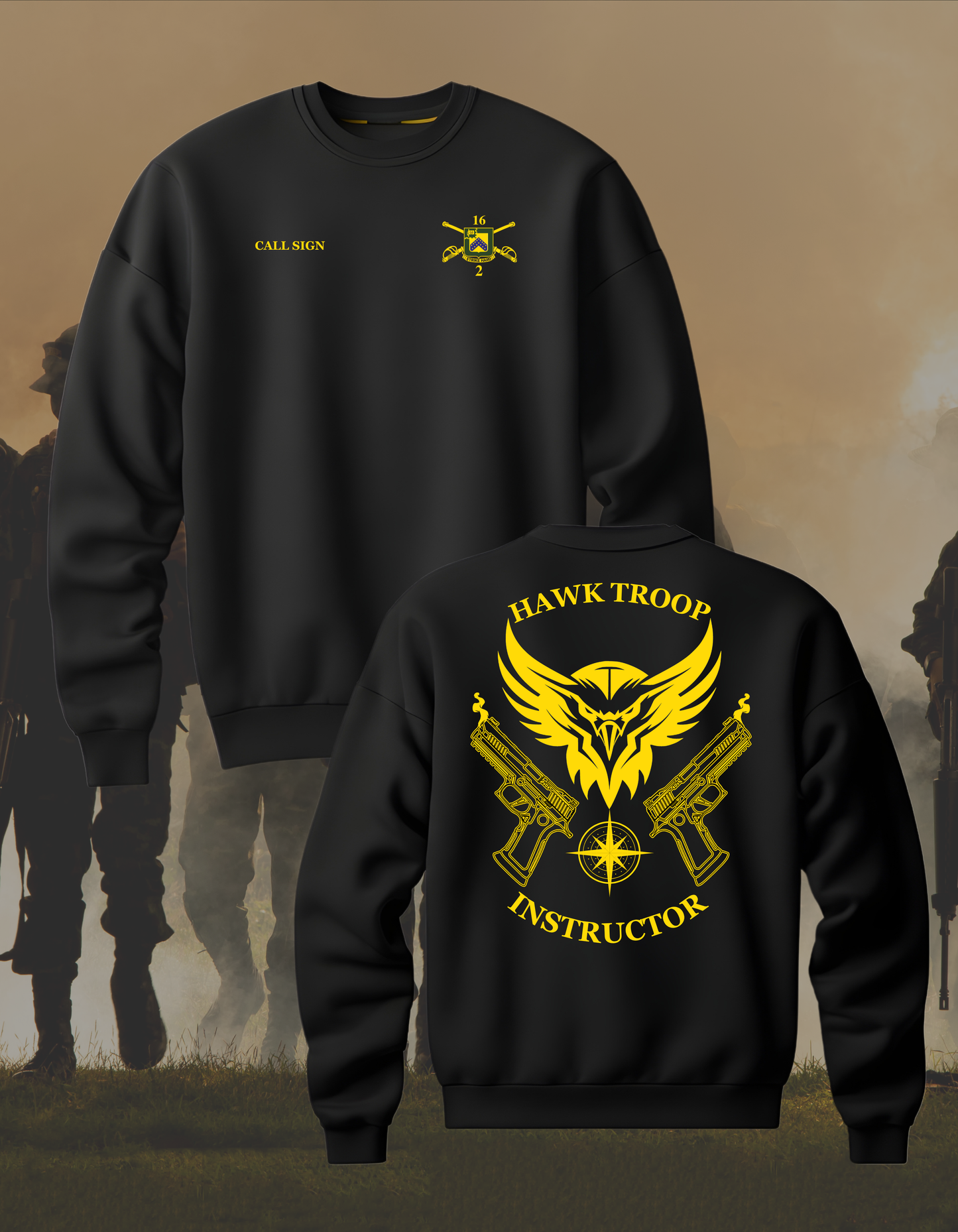 2-16 CAV HAWK TROOP INSTRUCTOR SWEATSHIRT