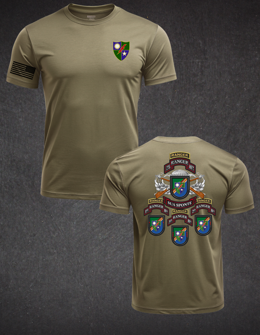 75TH RANGER REGIMENT TAN TEE