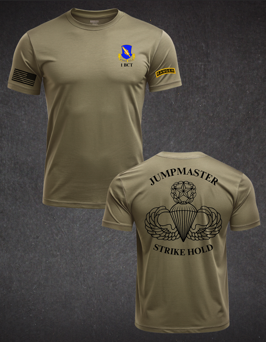 1BCT, 82ND JUMPMASTER (RANGER) TAN TEE