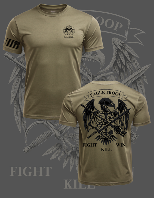 EAGLE TROOP TAN TEE (DS)