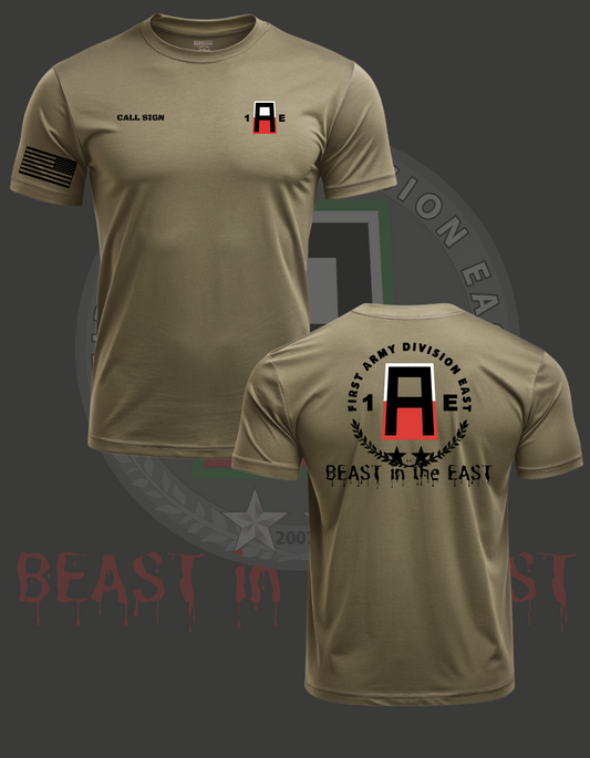 FIRST ARMY TAN TEE
