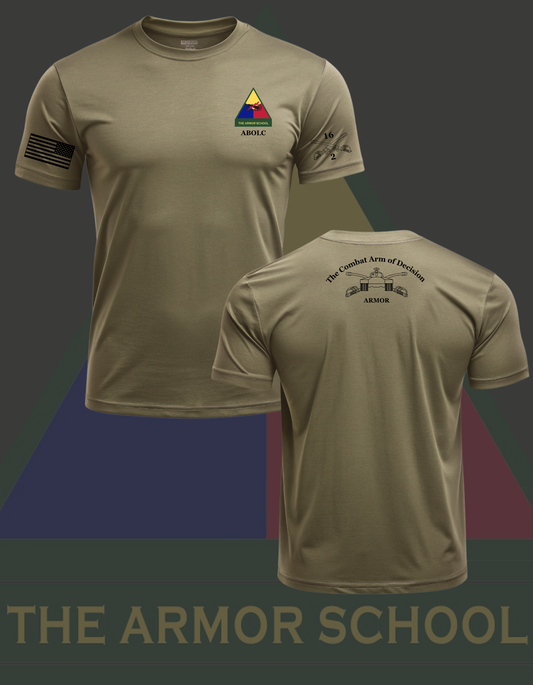 ABOLC COMBAT ARM OF DECISION TAN TEE