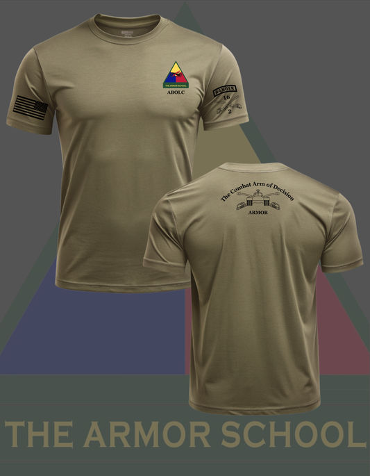 ABOLC COMBAT ARM OF DECISION TAN TEE (RANGER)