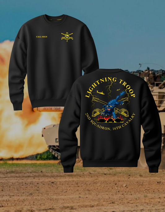 2-16 CAV LIGHTNING TROOP SWEATSHIRT